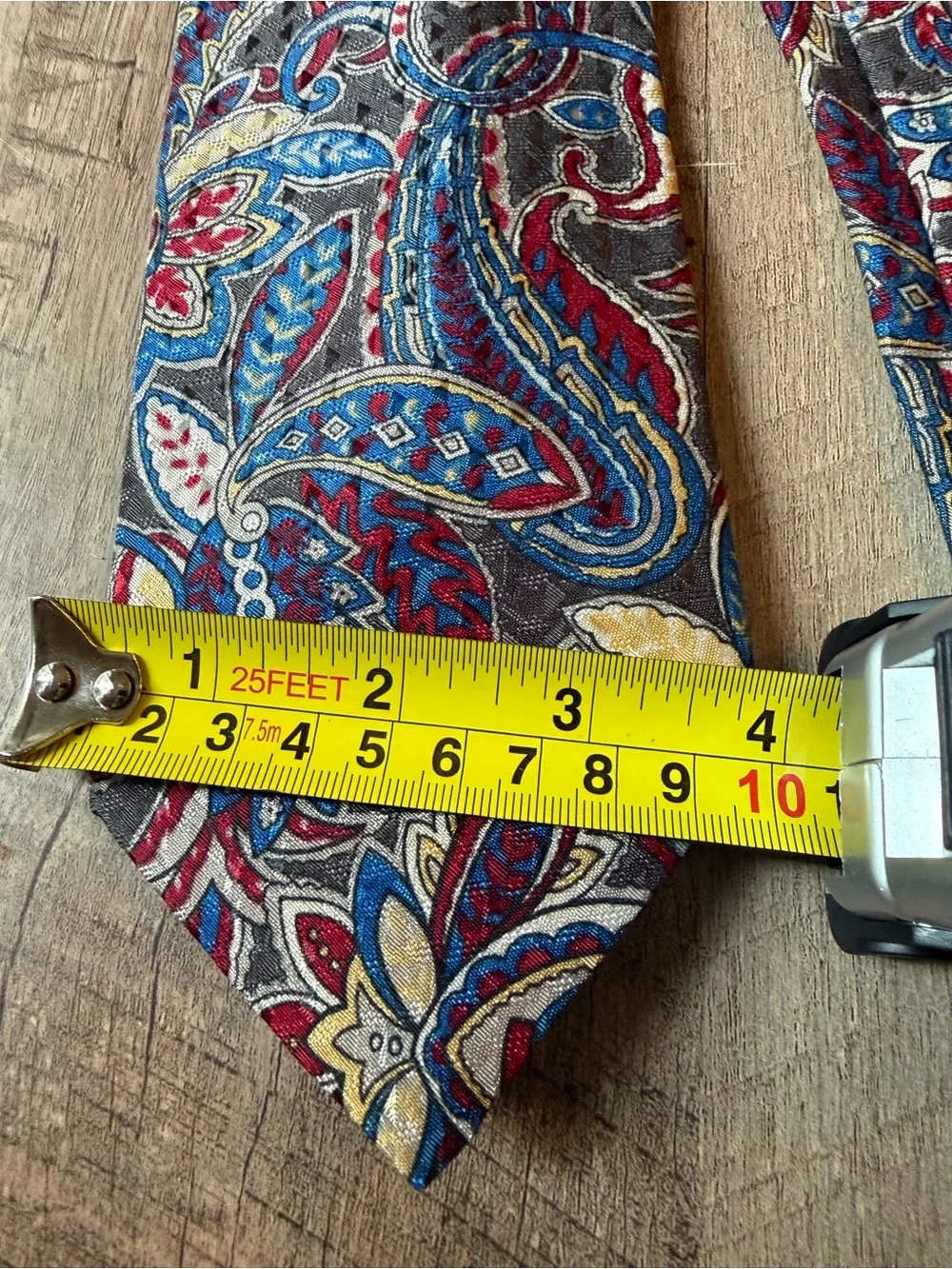 Christian Dior Multicolor Paisley Tie - Blue & Red